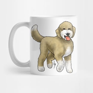 Dog - Sheepadoodle - Tan and White Mug